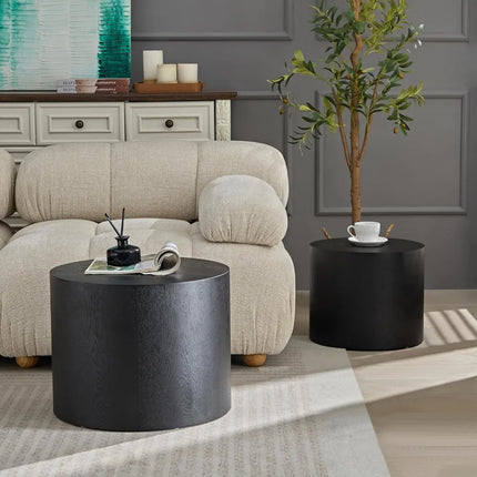 FurnitureZ l  Pair of Round Coffee Tables  for Living Room