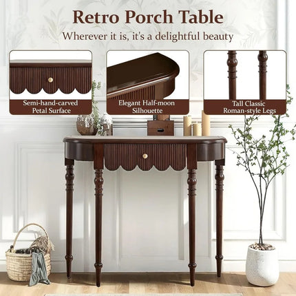 FurnitureZ l  Solid Wood Console Table for Dining Room