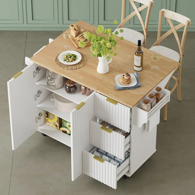 FurnitureZ l  Versatile Kitchen Island with Storage