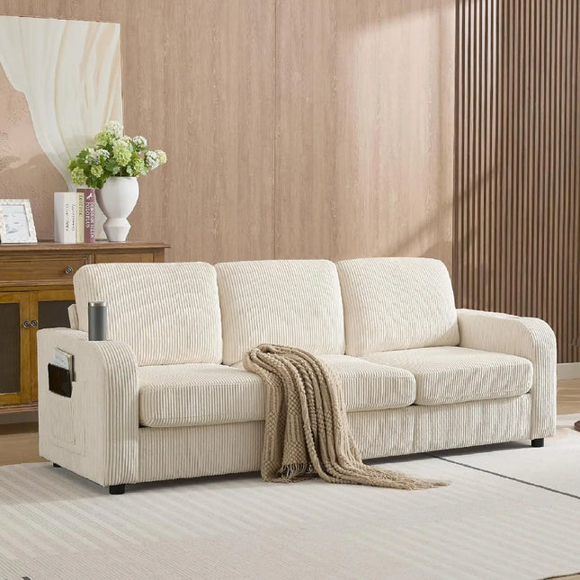 FurnitureZ l  87.4" Oversize 3 Seater Sofa for Living Room