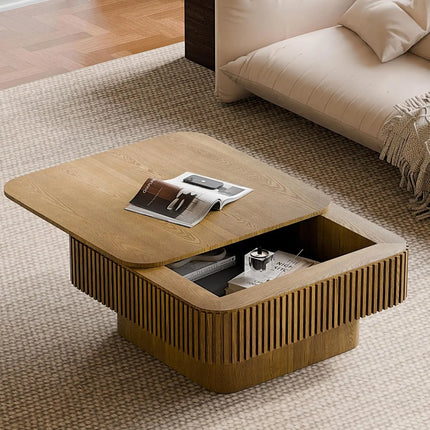 FurnitureZ l  35.43" Round Coffee Table Series for Living Room