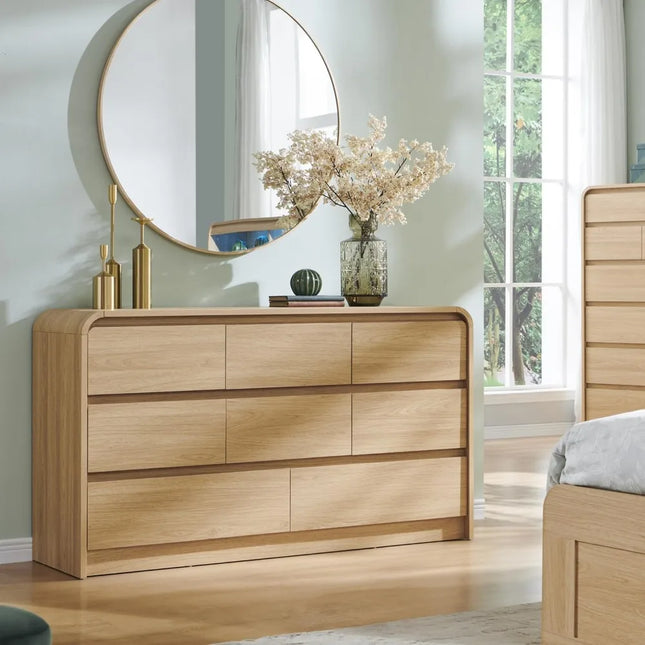 FurnitureZ l  Mid-Century Modern Dresser for Bedroom, Dressing Room