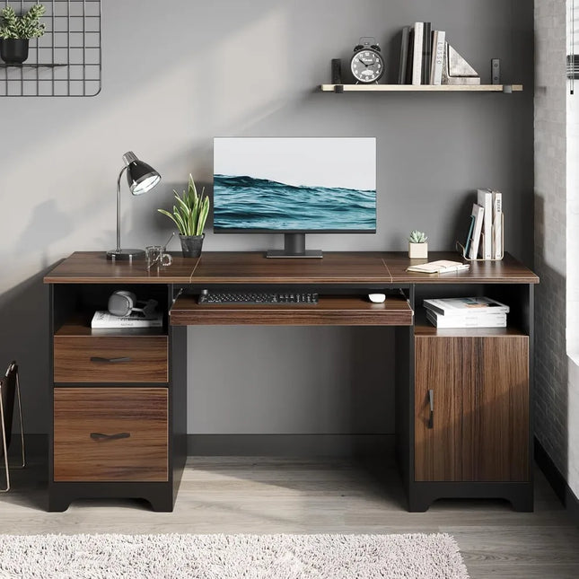 FurnitureZ l 59” Executive Desk for Home Office
