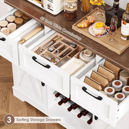 FurnitureZ l 72" Large Kitchen Pantry Storage Cabine for Kitchen