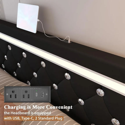 FurnitureZ l  Queen-Sized Storage Bed Frame for Bedroom