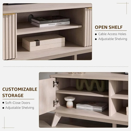 FurnitureZ l  70" Mid-Century Modern TV Stand for Living Room, Bedroom