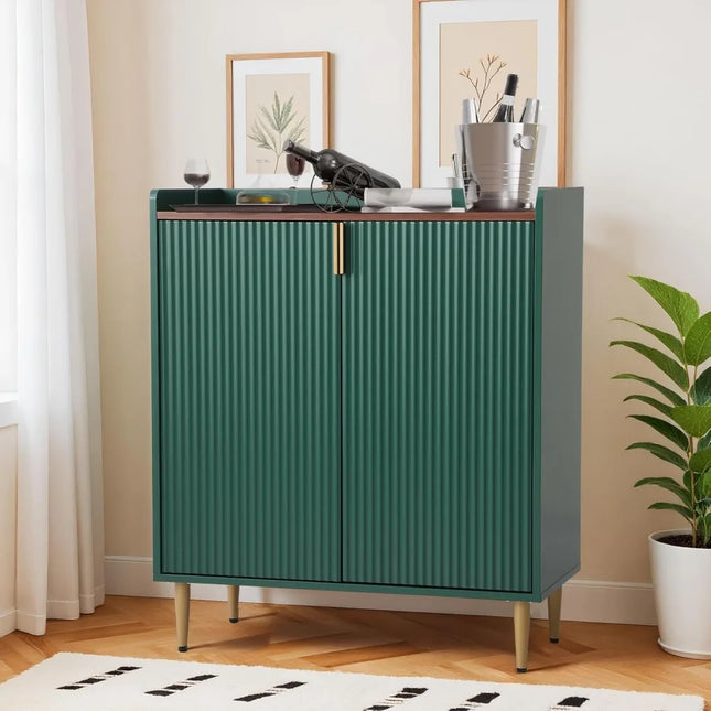 FurnitureZ l  Sideboard Buffet Cabinet with Wine Rack for Dining Room