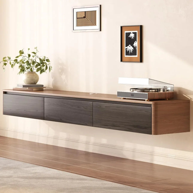 FurnitureZ l  Modern 67" Wall-Mounted TV Console for Living Room, Bedroom