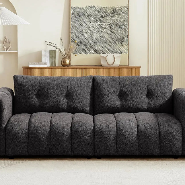 FurnitureZ l  91.5" Modern Boucle Sofas for Living Room