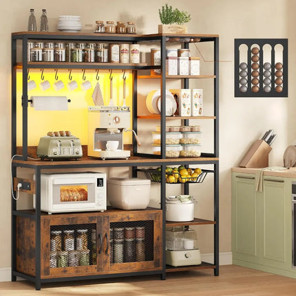 FurnitureZ l  47.2" Bakers Rack Storage for Kitchen, Dining Room