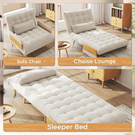 FurnitureZ l  Convertible Sleeper Chair Bed for Bedroom