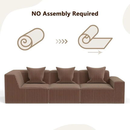 FurnitureZ l  111.5'' Lounge Cloud Sofa for Living Room