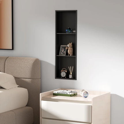 FurnitureZ l  Matte Black Stainless 3-Tier Storage for Living Room, Bathroom