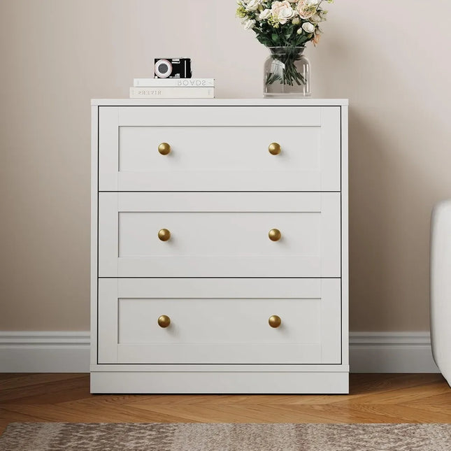 FurnitureZ l  Modern 3-Drawer Dresser for Bedroom, Dressing Room