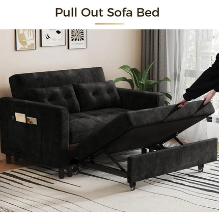 FurnitureZ l  3 in 1 Convertible Sleeper Sofa Bed for Bedroom