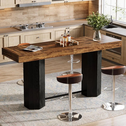FurnitureZ l  70.9" Extra Long Bar Table for Dining Room