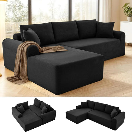 FurnitureZ l  103" Cloud Modular Sectional Couch Sofa for Living Room