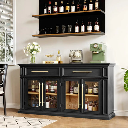 FurnitureZ l  Large Kitchen Buffet Cabinet with Storage for Kitchen, Dining Room