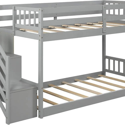 FurnitureZ l  Twin Size Bunk Bed for Bedroom, Kids