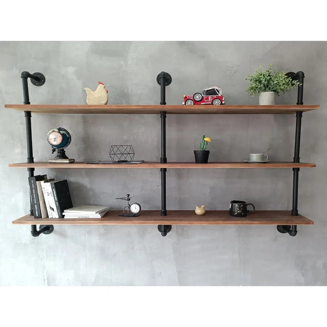 FurnitureZ l  Industrial Style Wall Mounted Bookshelf for Home Office