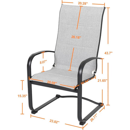 FurnitureZ l  Patio Dining Chairs Set of 2 for Outdoor