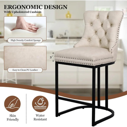 FurnitureZ l 26" Modern Bar stools for Dining Room