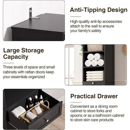 FurnitureZ l  67 H Tall Storage Cabinet for Bathroom