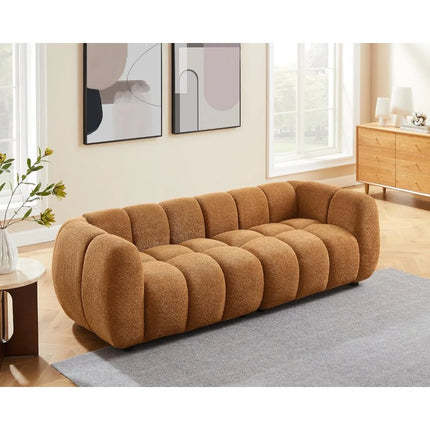 FurnitureZ l  88" Oversized Boucle Sofa for Living Room