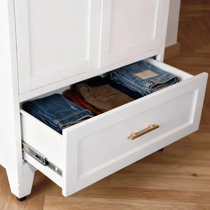 FurnitureZ l  60" Metal Freestanding Arched Door Wardrobe Closet for Bedroom