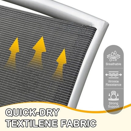 FurnitureZ l  Patio Folding Chairs Set of 2 for Outdoor