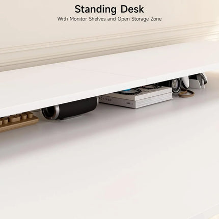 FurnitureZ l  71x43" L Shaped Stand Up Desk for Home Office