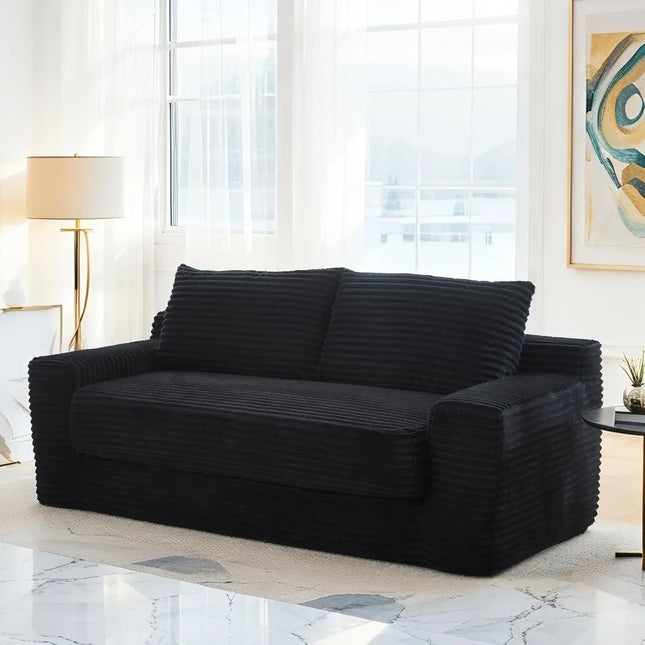 FurnitureZ l  Loveseat Sofa Bed Boneless Couch for Living Room