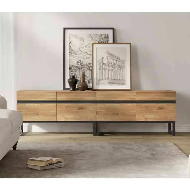 FurnitureZ l  71" Contemporary TV Stand for Living Room, Bedroom