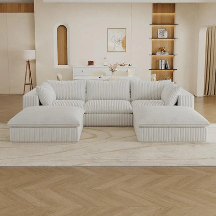 FurnitureZ l  118.2" Modular Cloud Couch Sofa for Living Room