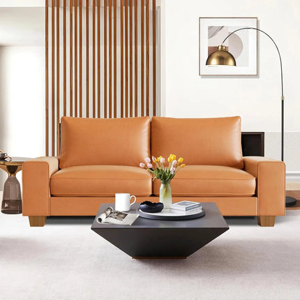 FurnitureZ l  Mid Century Modern Comfy Loveseat Sofa for Living Room