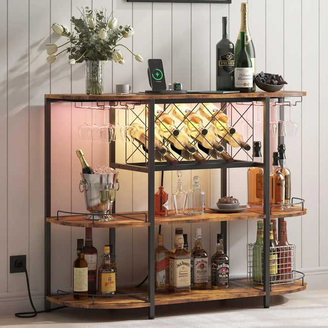 FurnitureZ l  Wine Cabinet Bar Cart Table for Dining Room