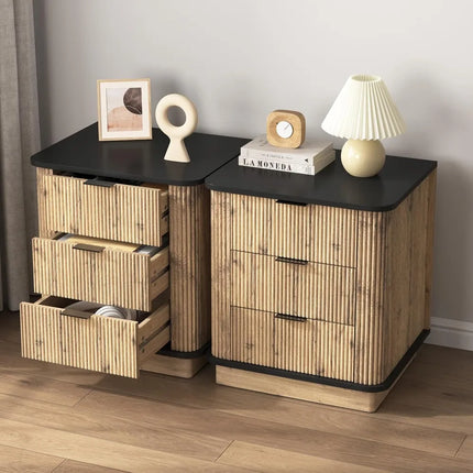 FurnitureZ l  Modern Nightstands Set of 2 for Bedroom, Living Room