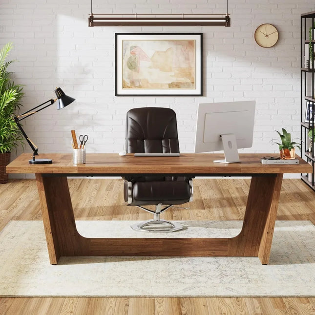 FurnitureZ l  70.87" Executive Computer Desk for Home Office