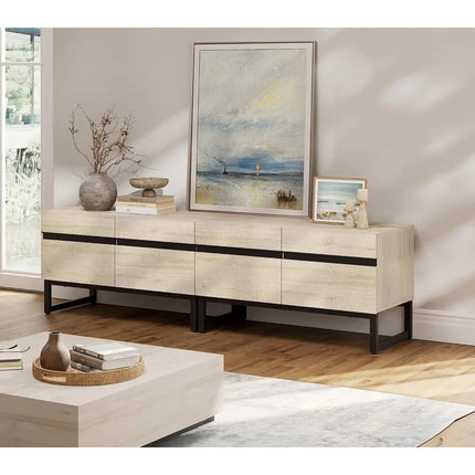 FurnitureZ l  Contemporary Wood TV Stand for Living Room
