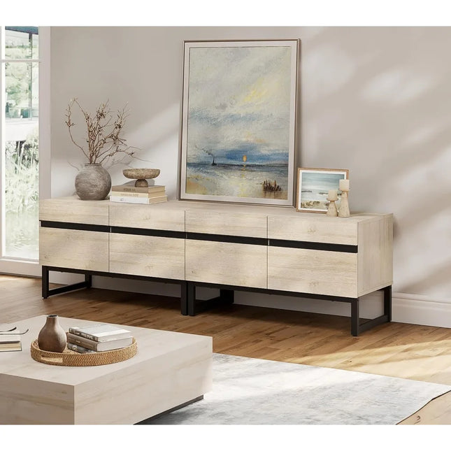 FurnitureZ l  Contemporary Wood TV Stand for Living Room