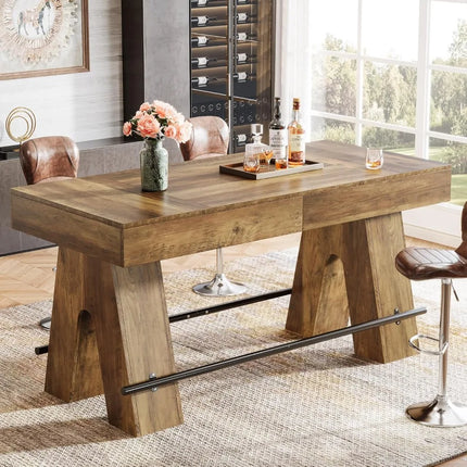 FurnitureZ l 63" Bar Height Pub Table for Dining Room