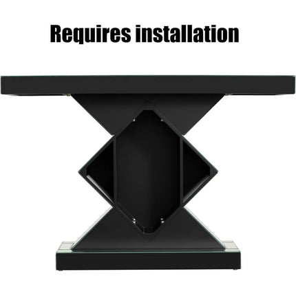 FurnitureZ l  47.2'' Silver Console Table for Living Room