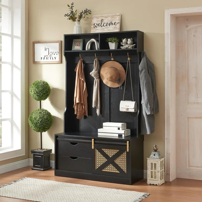 FurnitureZ l  Edwin's Choice 71 H Entryway Hall Tree