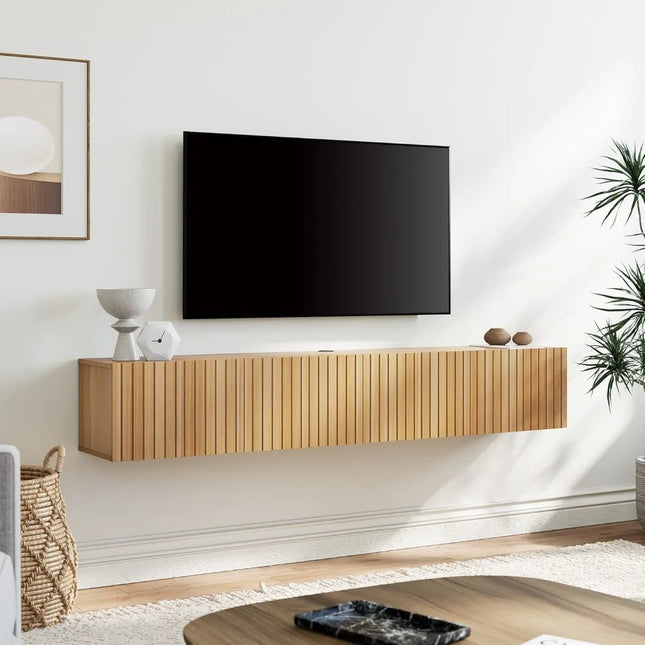 FurnitureZ l  Modern Wall-Mounted Floating TV Stand for Living Room, Bedroom