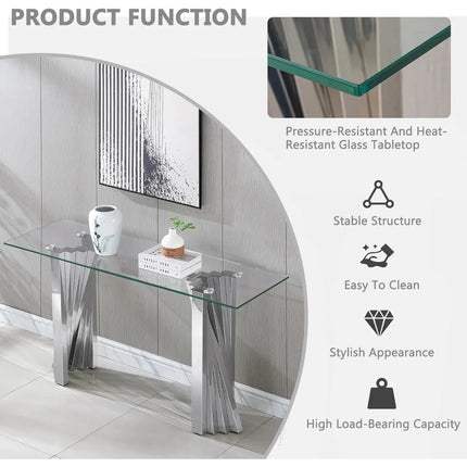 FurnitureZ l  Modern Narrow Long Console Table for Living Room