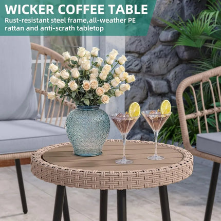 FurnitureZ l  3 Pieces Outdoor Bistro Set