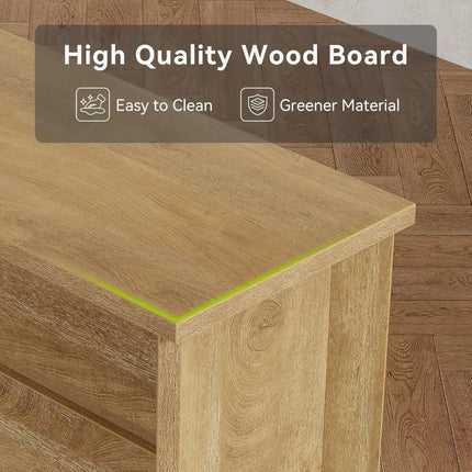 FurnitureZ l  3-Drawer Nightstand for Bedroom