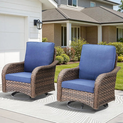 FurnitureZ l  Outdoor Patio Couch Wicker Sofa with Rattan Side Table
