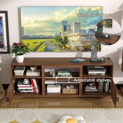 FurnitureZ l  Mid-Century Modern Fluted TV Standng Room