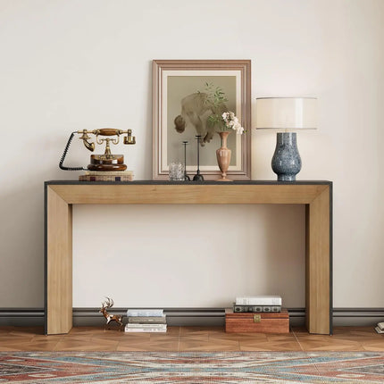 FurnitureZ l  64" Wooden Rectangular Sofa Table Series for Living Room